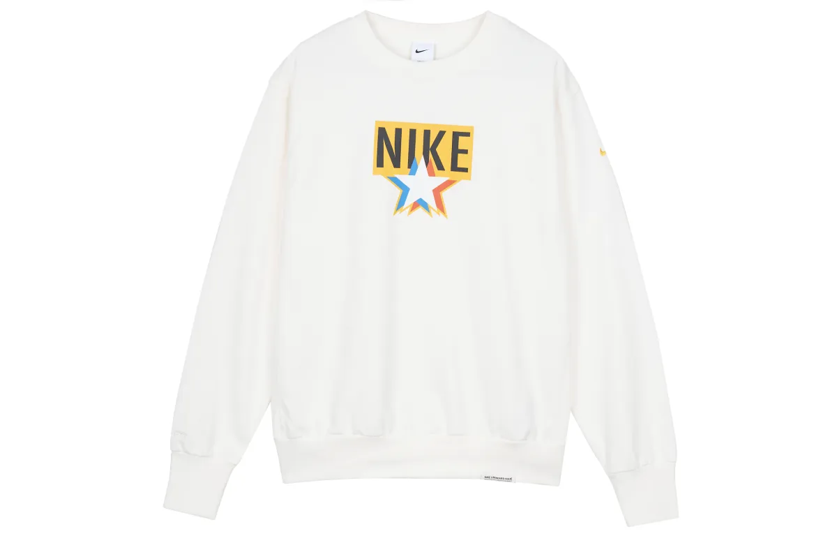 Nike Sweatshirts Men's Ecru Crew Neck Moderate Straight Fit