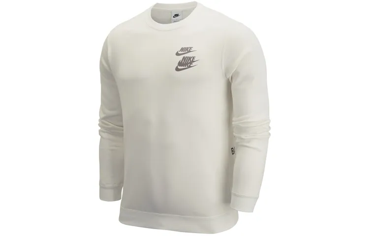 Nike Sweatshirts Unisex Sail White Crew Neck Moderate Straight Fit