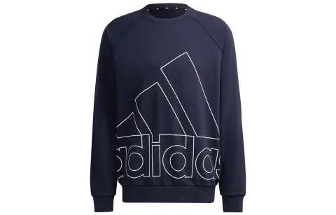Adidas Sweatshirts Men's Navy Blue Crew Neck Moderate Regular
