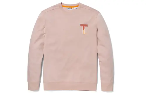 Timberland Sweatshirts Men's Light Pink Crew Neck Moderate Regular