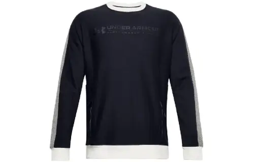Under Armour Rival Sweatshirts Men's Black Crew Neck Moderate Regular