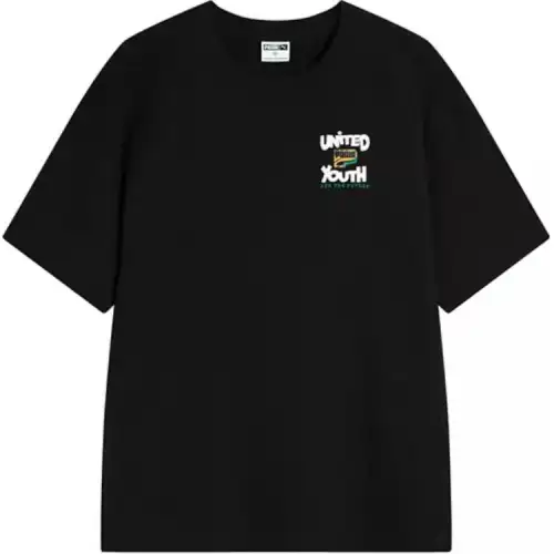 PUMA T Shirts Unisex Black Crew Neck