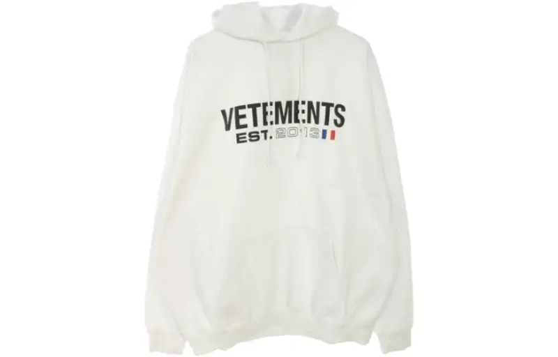 Vetements Logo Printed Drawstring Hoodie