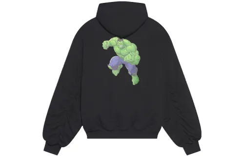 Balenciaga Mens Hulk 2021 Marvel Padded Bomber Hoodie