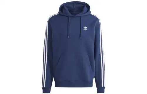 Adidas originals Clover Adicolor Classics 3-Stripes Hoodie Three Stripes Color Block Long Sleeve Hoodie Men's Night Indigo