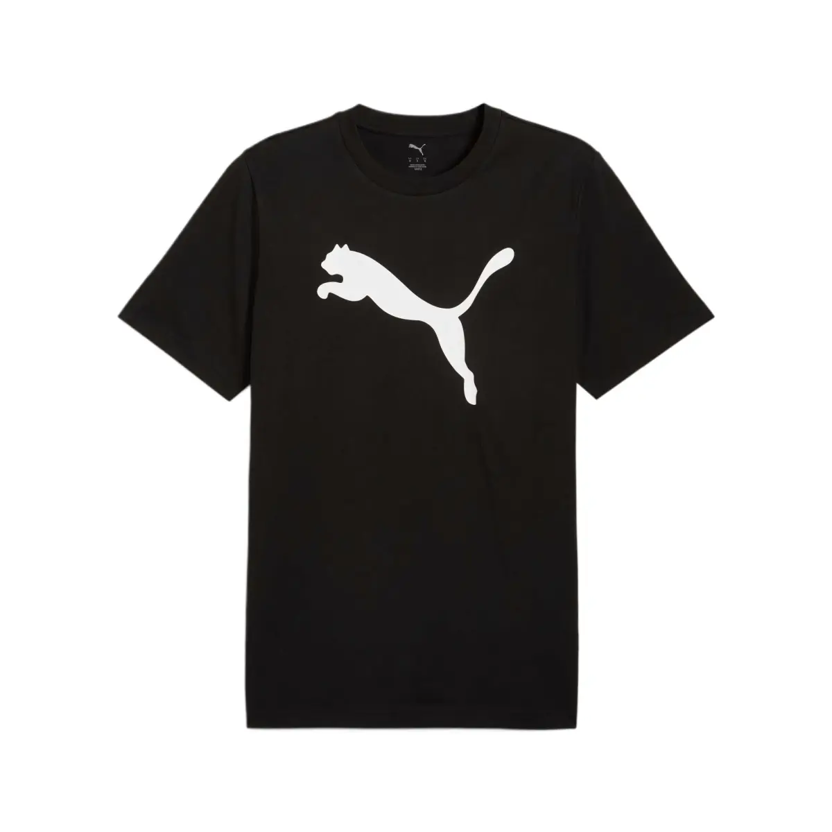 PUMA T-Shirts Men's Black Crew Neck Moderate Straight Fit