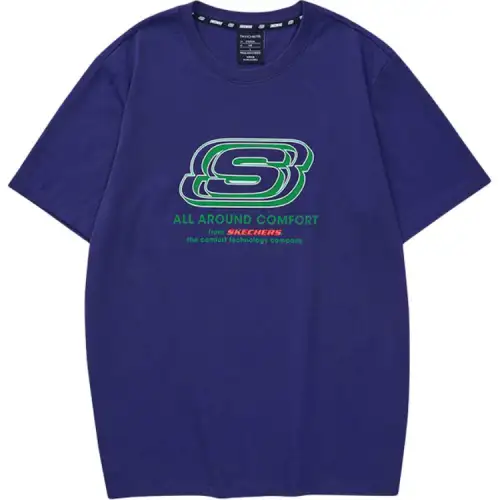 Skechers Colorful T Shirt Unisex Medieval Blue