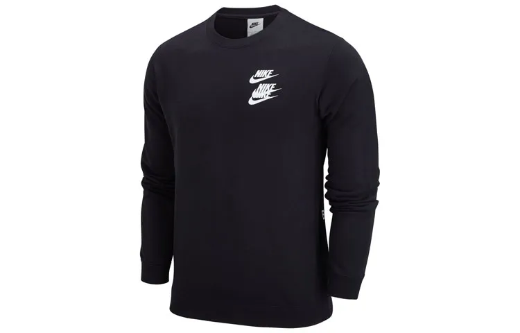 Nike Sweatshirts Unisex Black Crew Neck Moderate Regular