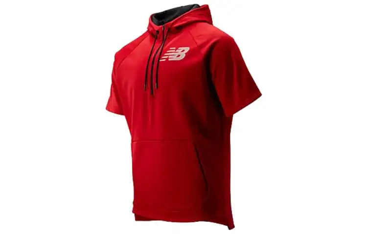 New Balance Sweatshirts Men's Red Hooded Moderate Regular