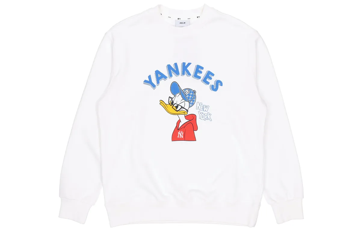MLB X Disney Mlb X Disney Collaboration Sweatshirts Unisex White Crew Neck Moderate