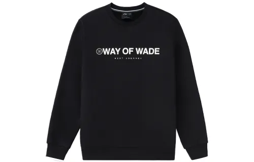 Li Ning Wade Collection Sweatshirts Men's Black Crew Neck Thickened Regular