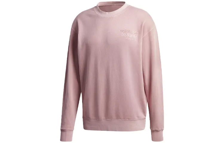 Adidas Originals Sweatshirts Men's Pink Crew Neck Moderate Regular