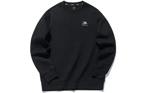 ANTA Variety Training Collection Sweatshirts Men's Black Crew Neck Moderate Regular