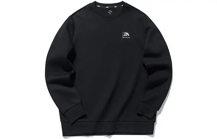 ANTA Variety Training Collection Sweatshirts Men's Black Crew Neck Moderate Regular