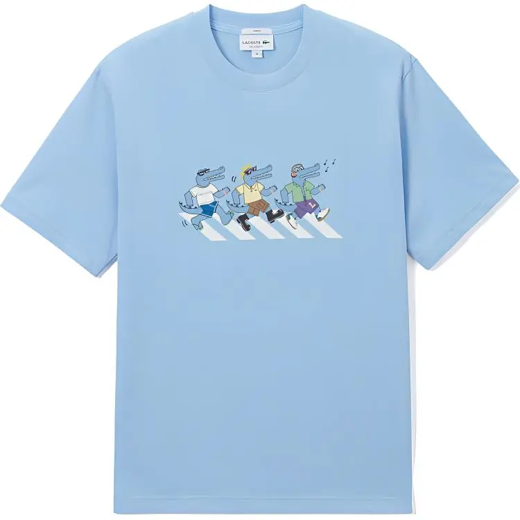 LACOSTE T Shirt Unisex Sky Blue