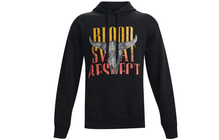 Under Armour Project Sweatshirts Men's Black Hooded Moderate Regular