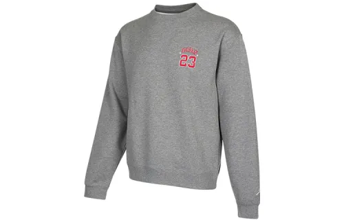 Jordan Sweatshirts Men's Gray Crew Neck Moderate Regular