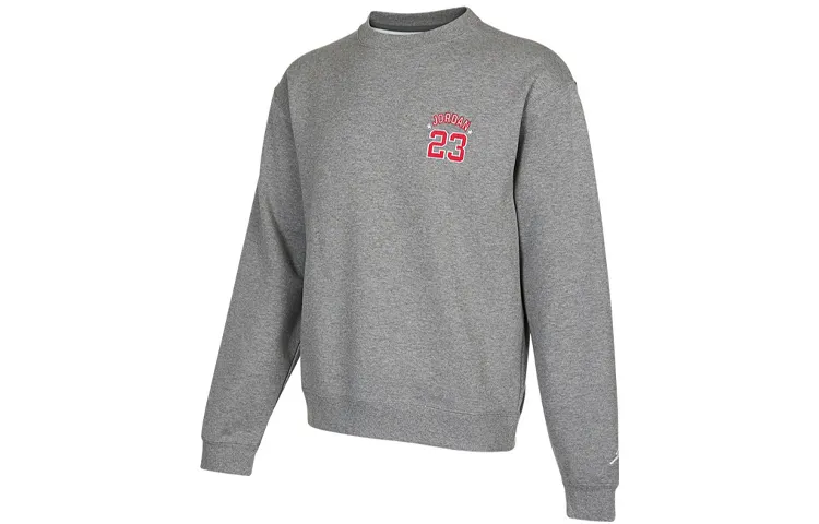 Jordan Sweatshirts Men's Gray Crew Neck Moderate Regular