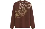 KENZO Sweatshirts Men's Brown Crew Neck Moderate Regular