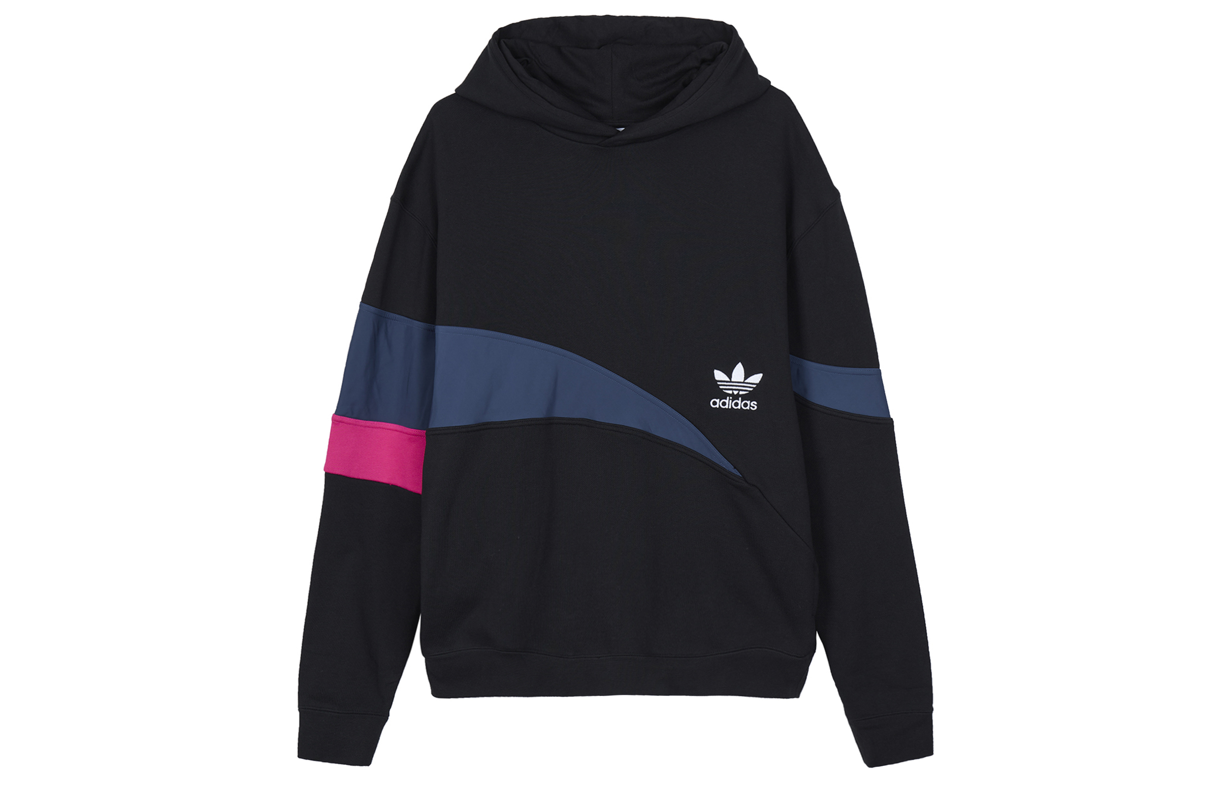 Adidas, sports cotton black sweatshirt with hood, with your logo imprint
