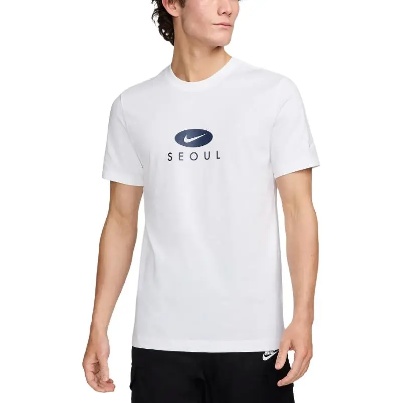 Nike T-Shirts Men's White Crew Neck