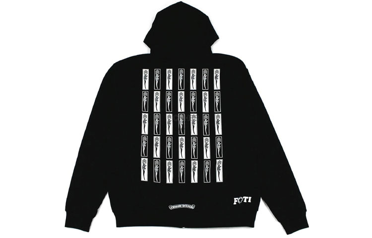 Chrome Hearts Foti Jarvis Block Zip Up Hoodie