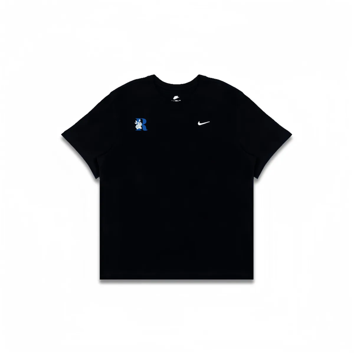 Nike T-Shirts Men's Black Crew Neck Moderate Straight Fit