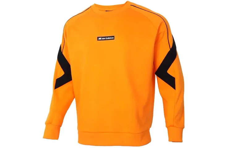 New Balance Sweatshirts Men's Yellow Crew Neck Moderate Regular