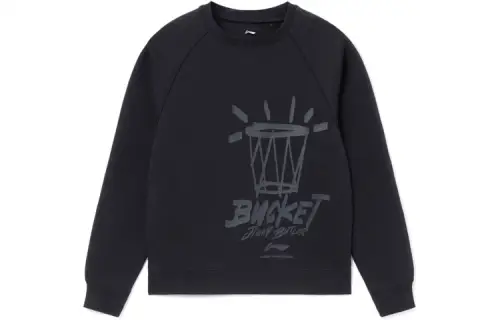 Li Ning Sports Basketball Collection Sweatshirts Men's Crew Neck Moderate Regular