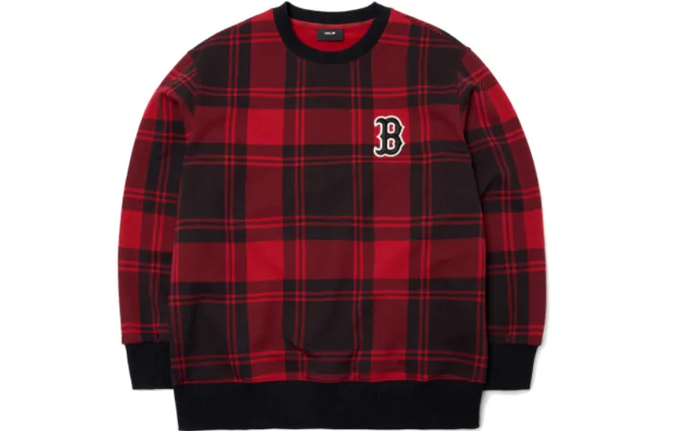 MLB Sweatshirts Unisex Red Crew Neck Moderate Straight Fit
