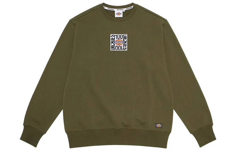 Dickies Sweatshirts Unisex Army Green Crew Neck Moderate Regular