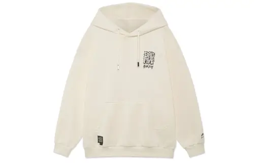 Li Ning Foam Fleece Lined Pullover Long Sleeved Sweatshirt Unisex Vanilla White