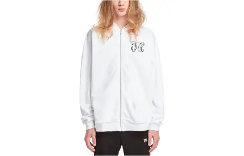 Palm Angels monogram-embroidered cotton hoodie