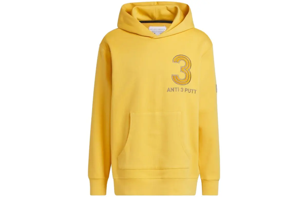Adidas Sweatshirts Men's Yellow Hooded Moderate Regular