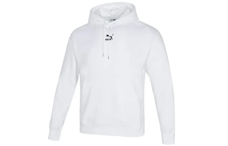 PUMA Sweatshirts Men's White Hooded Moderate Regular