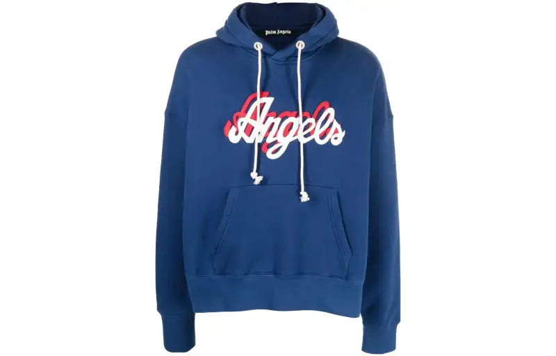 PALM ANGELS Logo Printed Drawstring Hoodie
