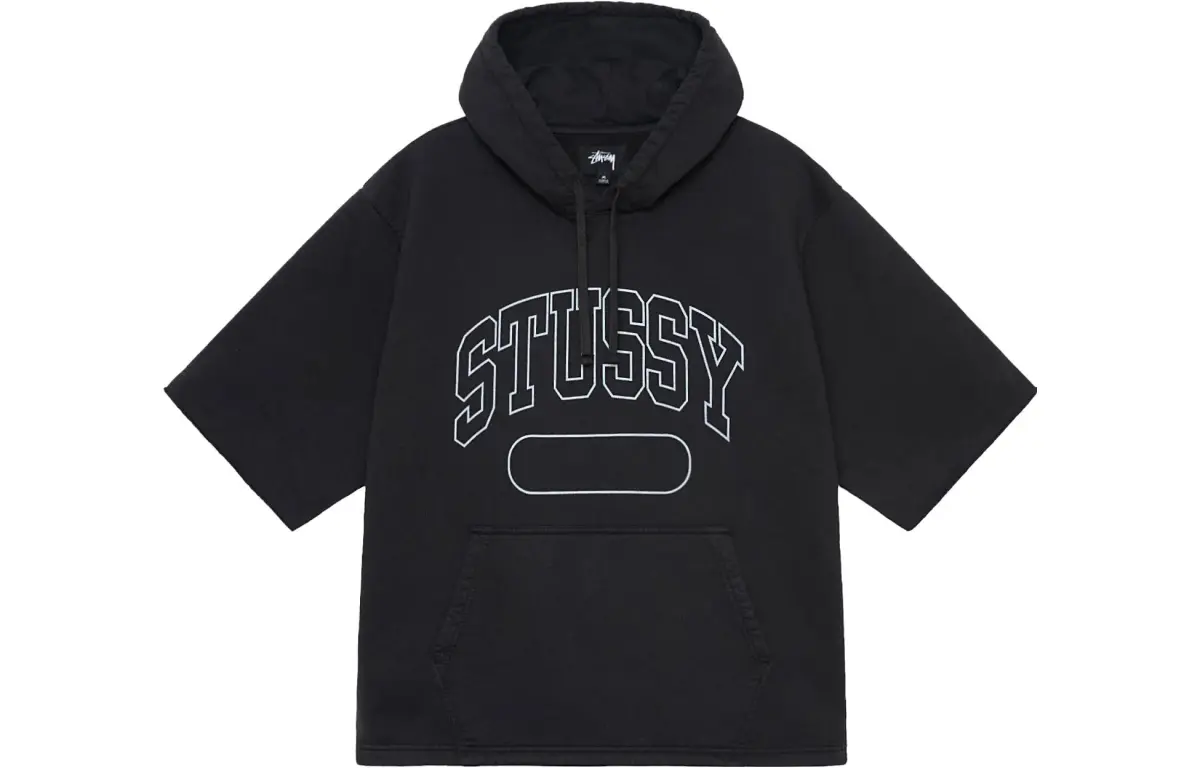 Stussy Short Sleeve Boxy Cropped Hoodie