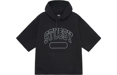 Stussy Short Sleeve Boxy Cropped Hoodie