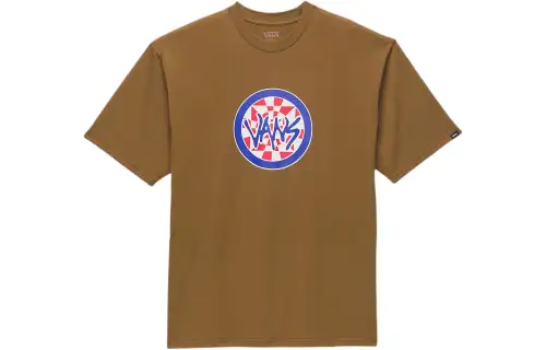Vans T Shirts Men's Brown Crew Neck Moderate