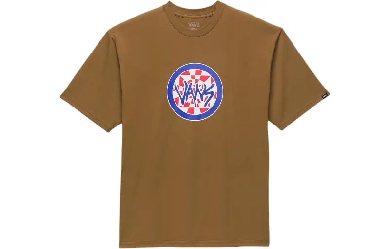 Vans T Shirts Men's Brown Crew Neck Moderate