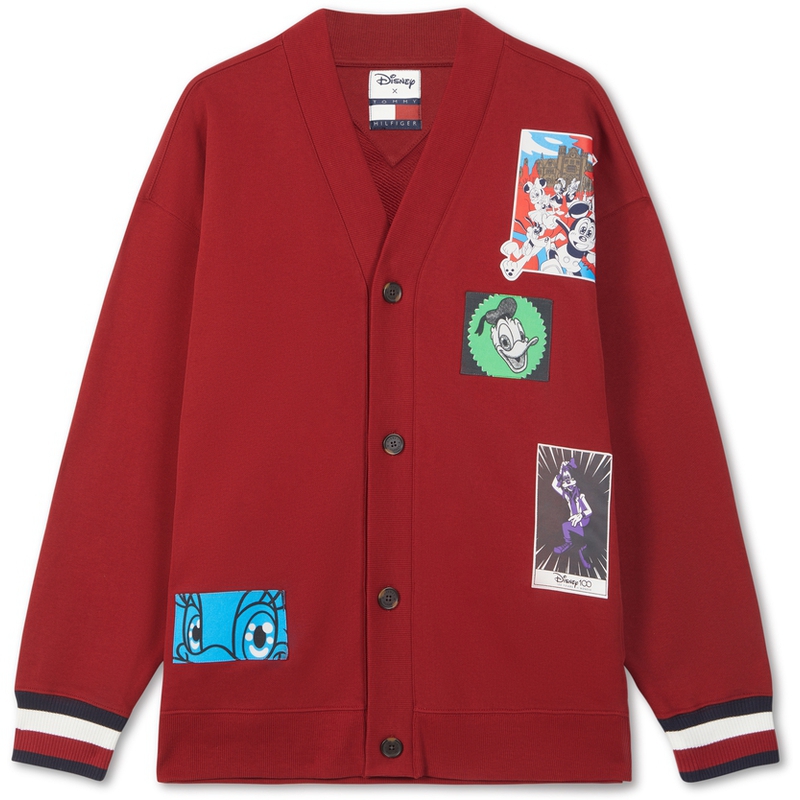 Tommy Hilfiger X Disney Tommy Hilfiger X DISNEY Sweatshirts Men's Dark Red V Neck Moderate Other