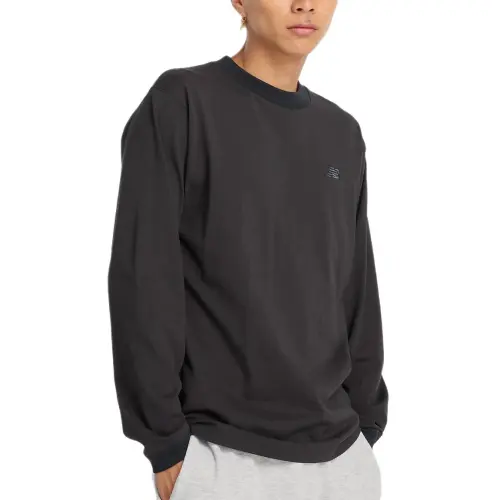 New Balance Athletics Cotton Long Sleeve T Shirt Men's Black