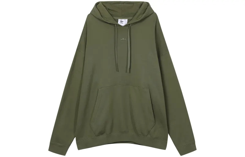 Adidas Originals Sweatshirts Men's Green Hooded Moderate Regular