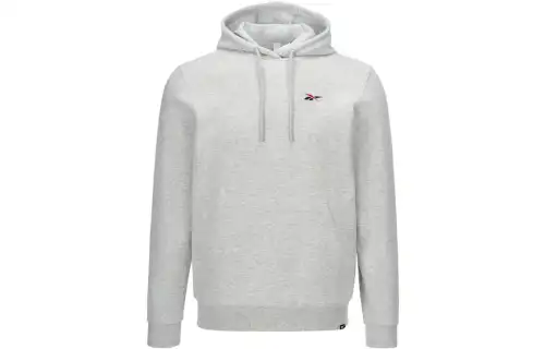 Reebok Sweatshirts Unisex Light Heather Gray Hooded Moderate