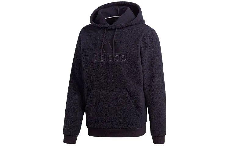 Adidas Sweatshirts Men's Black Hooded Moderate Regular
