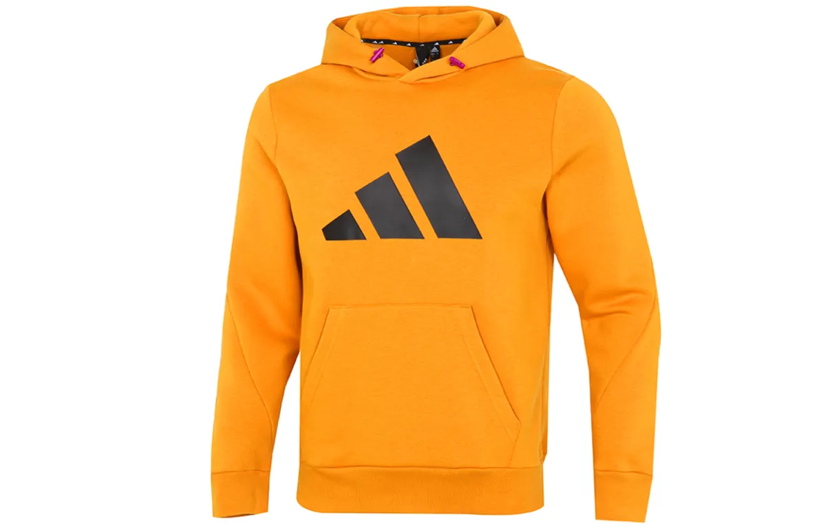 Adidas Sweatshirts Men's Orange Hooded Moderate Regular