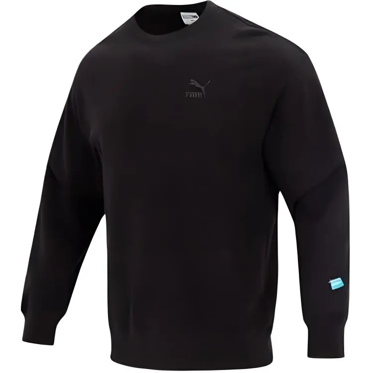 PUMA Sweatshirts Men's Black Crew Neck Moderate Other