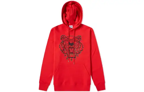KENZO Sweatshirts Men's Red Hooded Moderate Regular