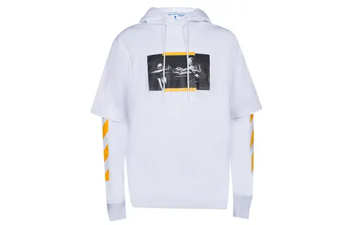 OFF WHITE Caravaggio St. Jerome Writing Layered Hoodie