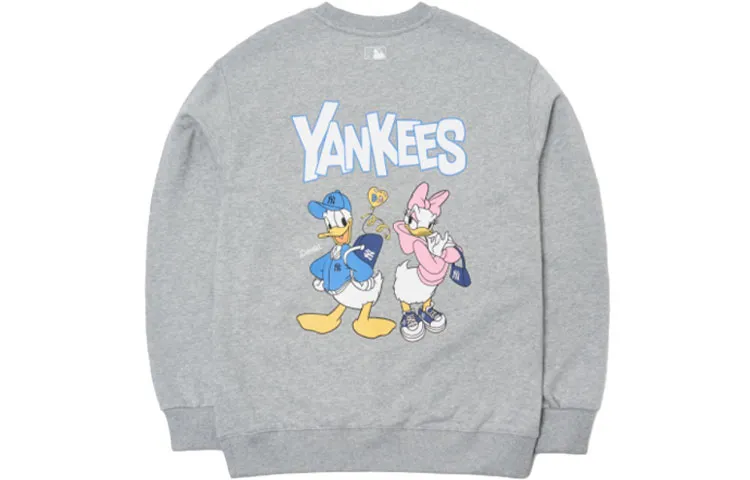 MLB X Disney Mlb X Disney Collaboration Sweatshirts Unisex Gray Crew Neck Moderate